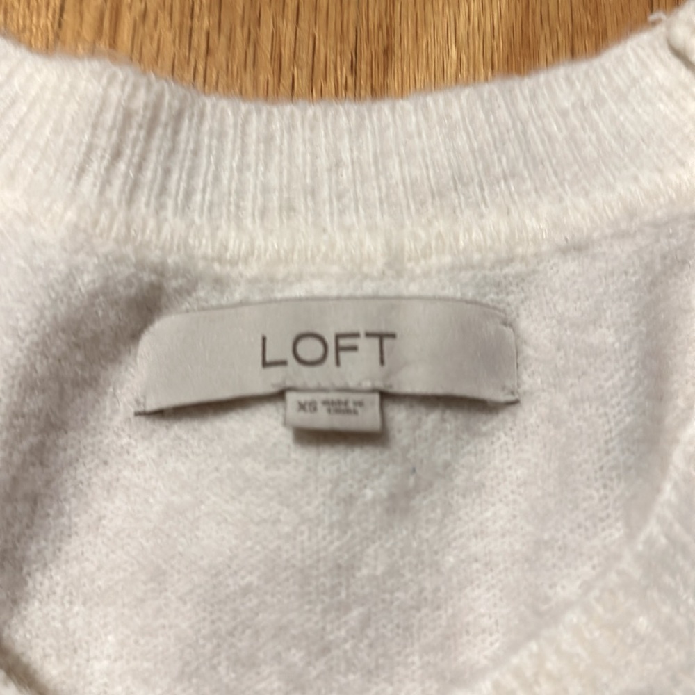 Pearl embellished ivory sweater, size xs - Picture 3 of 3